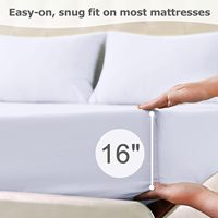 Taies d'oreiller en microfibre 100% pour lit Queen, 16 pouces de profondeur, ensemble de draps, ensemble de draps ajustés pour lit, vente en gros