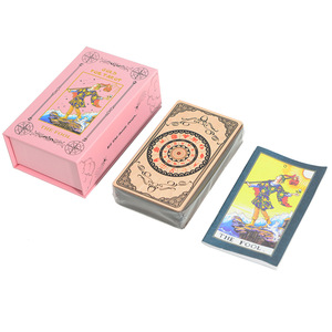 Nuevo Juego de Cartas de <span class=keywords><strong>Tarot</strong></span> de 78 Cartas, Color Oro Rosa, Plástico Clásico con Lámina Dorada, Impermeable, Ecológico, con Caja de Color - Product Image 5