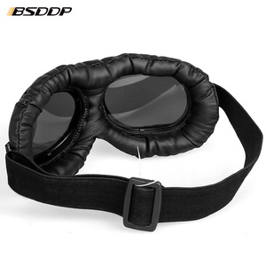 Klassieke retro vintage motorbril Moto lederen bril voor piloot Koperen open helm Fietsbril Bril voor ATV - Product Image 4