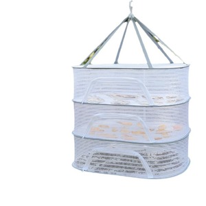Panier de séchage multifonctionnel rond en maille de 60 cm pour suspendre les vêtements, pour usage domestique - Product Image 3