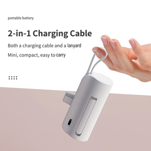 Mini Power Bank 5000mah Powerbank avec câbles intégrés, compact, <span class=keywords><strong>petite</strong></span> <span class=keywords><strong>taille</strong></span>, chargeur <span class=keywords><strong>portable</strong></span> 5000 MAh pour téléphone - Product Image 5