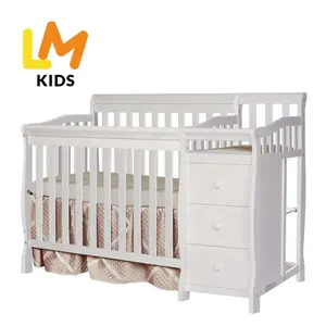 LM KIDS, nuevas camas modernas para jardín de infantes para dormitorio de bebé, Nueva cuna para bebé, cama moderna para bebé, cuna lateral