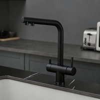 Robinet mélangeur de cuisine en laiton multicolore de haute qualité, 3 voies, double poignée, avec cartouche céramique et filtre à eau intégré - Offre Spéciale