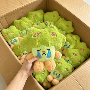 ตุ๊กตาเห็ดสีเขียวร้องไห้ สไตล์อนิเมะ น่ารัก ขนาด 8 นิ้ว ของเล่นตุ๊กตาสัตว์นุ่มนิ่ม ของเล่นตู้คีบตุ๊กตาสำหรับเด็ก มีสินค้าพร้อมส่ง - Product Image 1