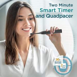 8-Mode Electric <b>Toothbrush</b> with Holder IPX7 Waterproof Maglev Automatic Case 5 Brush <b>Heads</b> Medium Bristle Type - Product Image 2