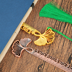 Ginkgo bướm Hollow Bookmark thiết lập thẳng cai trị sinh viên bán buôn Bookmark Cai Trị - Product Image 5