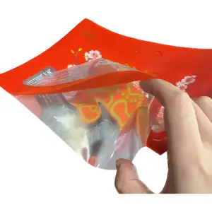 Ventana transparente 250g Especias Bolsa de embalaje de condimentos Papel de impresión personalizado Bolsa de pie Bolsas de embalaje de alimentos para condimentos