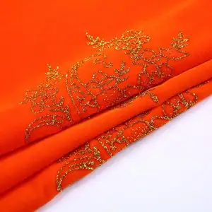 100% Polyester tissé fil teint impression personnalisée velours feuille tissu pour canapé