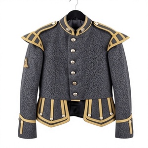 Veste d'uniforme pour homme, style historique, grise, à manches longues, boutonnée, vêtement d'extérieur, costume de scène - Product Image 1