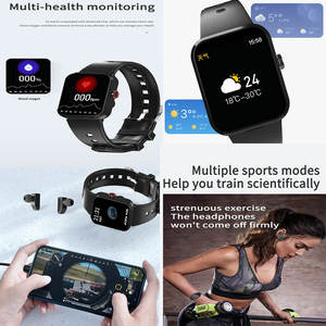 <span class=keywords><strong>Precio</strong></span> de Fábrica al por Mayor V22 con Auriculares con Reducción de Ruido BT, Control de Música, Reloj Inteligente Deportivo a Prueba de Agua - Product Image 5