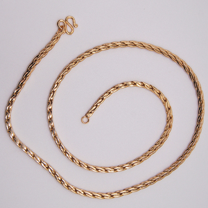 Collar de cobre de moda para mujer 18K 24K chapado en oro gargantilla cadena collar de moda fábrica al por mayor - Product Image 4