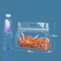 Herbruikbare handzame zak met achtzijdige sluiting, dikke, mat transparante plastic ritssluitingszak voor het bewaren van gedroogd fruit en snacks