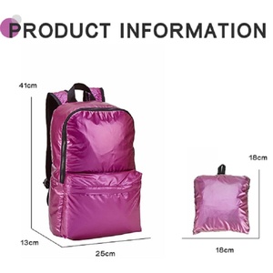 Sac à dos de voyage personnalisé, mini, imperméable, avec logo, pas cher, léger, en nylon, portable, sac d'extérieur pliable - Product Image 6