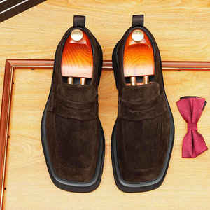 Zapatos de Vestir de Cuero Negro Personalizables para Hombre y Oxfords de Estilo Formal de Negocios con Punta en Pico, Accesorio para las Cuatro Estaciones - Product Image 1