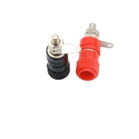 Connecteur de câble M4 à bornes de liaison, borne de liaison 4 mm, prise banane 4 mm, prise de test, bloc de bornes rouge et noir