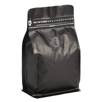 Sac en papier d'aluminium personnalisé de 80g à fond plat avec fermeture à glissière à valve Emballage de café en plastique PET pour l'industrie alimentaire et l'impression