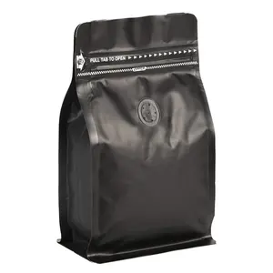 80g定制铝箔袋平底，带阀拉链咖啡包装，用于阀咖啡