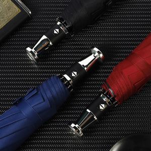 Parapluie entièrement automatique coupe-vent pour hommes et femmes, avec poignée spéciale, nouveau modèle tendance, grand format, pliable en 3 sections, pour l'extérieur - Product Image 3