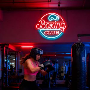 Boxing Club Letreros Neon LED indoor hanging ambient light shop <b>sign</b> wall decoration light entrance indicator light 5V 12V - Product Image 4