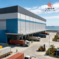 Kit de Construcción de Almacenes con Estructura de Acero Resistente y Duradera, Edificios con Estructura de Acero de Alta Resistencia, Resistentes a Vientos Fuertes y Sismos