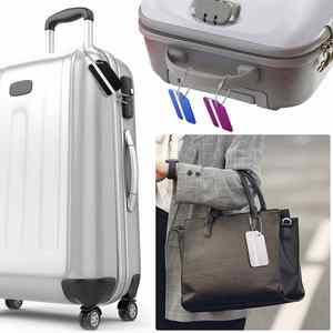 Étiquettes d'identification de bagages de voyage en alliage d'aluminium métallique personnalisées avec logo sur mesure, élégantes, avec anneau métallique et nom inscrit - Product Image 5