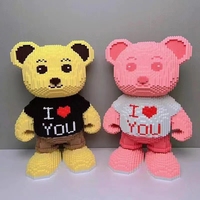 Blocs de construction en micro-particules, vente chaude sur TikTok, mini briques en diamant, blocs de construction en forme d'ours, ensembles de blocs de construction pour enfants