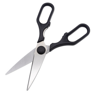 <b>Kitchen</b> <b>Scissors</b> Stainless Steel Straight Head Black Home Use Multi Purpose Shears - Product Image 1