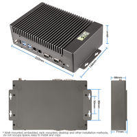 Tampilan Suhu Digital Komputer Mini PC Tangguh Tiga-Lapisan Perlindungan dengan Prosesor I3, 4GB DDR3, Penyimpanan 64GB