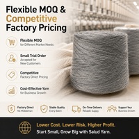 Hilo de Mezcla para Tejer al por Mayor 1/7.5NM, 61% Poliéster, 32% Acrílico, 3% Lana, 3% Nylon, 1% Spandex, Hilo Fantasía Degradado para Máquina de Tejer