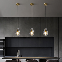 Lustre suspendu classique en cristal pour plafond bas, idéal pour chambre à coucher, de la marque Rhomboid Lighting Company