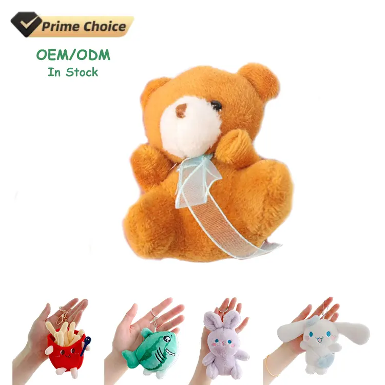 Em estoque Promoção Custom Cat Stuffed Animal Backpack Clip Mini Key Chain Doll Peluches Plush Keychains Brinquedos para Baby Kids Gifts