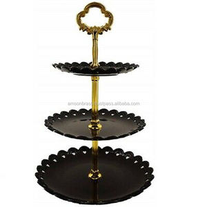 Nuevo soporte de pastel de Metal de lujo decoración para fiestas y cumpleaños diseño exclusivo antiguo para decoración del hogar y hoteles soporte de 2 niveles - Product Image 2