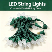 Guirlandes lumineuses LED C9 multicolores, étanches, décoratives, pour extérieur, jardin, arbre de Noël, mariage, fête, décoration de la maison