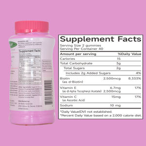Kadınlar için Vitamin ile OEM ODM çilek Gummies saç, cilt ve tırnak sağlık biyotin saç tırnak cilt büyüme Gummies destekler - Product Image 5