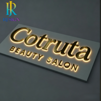 Letreros LED Profesionales para Exteriores, Impermeables, con Iluminación, Letras 3D, Señalización Publicitaria, Letrero Retroiluminado LED para Peluquería y Joyería