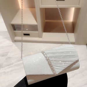 Pochette enveloppe scintillante en strass pour femme, sac à main de soirée en cristal, pochette de princesse étincelante pour fête, mariage, bal de promo, petite pochette à main - Product Image 5
