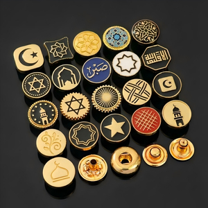 शीर्ष बटन फैक्टरी थोक लोगो पैटर्न कस्टम प्रेस बटन फास्टनर आर्बी कपड़ों की शर्ट ज़ाका धातु थोबे स्नैप बटन - Product Image 2