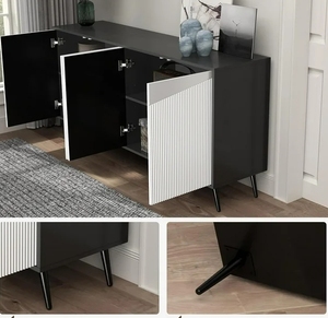 Prima hiện đại sideboard đệm tủ hiện đại lưu trữ tủ với 4 cửa 63 inch credenza giọng tủ - Product Image 4