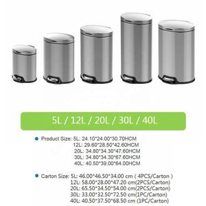 <span class=keywords><strong>Poubelle</strong></span> à pédale en acier inoxydable et métal, 30l, corbeille <span class=keywords><strong>Simple</strong></span>, pour bureau, hôtel - Product Image 4