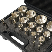 Jeu de 19 forets diamantés de 6-60 mm pour verre, carrelage, marbre et céramique