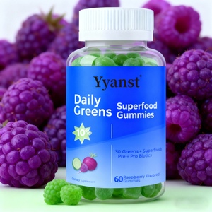 Gummies de superaliments verts à marque privée, booster d'énergie, prébiotiques, probiotiques, soutien à la digestion, nettoyage, détoxification, gummies verts - Product Image 1