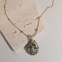 Pendentif Goutte d'Eau en Zircon Sertie de Cristaux, Pierre Naturelle Guérisseuse, avec Fermoir en Laiton pour la Fabrication de Bijoux DIY