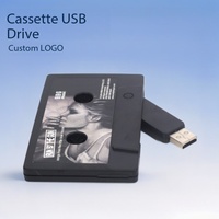 Clé USB en forme de cassette audio, en plastique, 2.0 3.0, pour cadeaux promotionnels, souvenir nostalgique