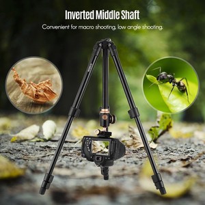 Andoer Q160SA kamera tripodu panoramik Ball Head kabarcık seviyesi ayarlanabilir yükseklik taşınabilir seyahat <span class=keywords><strong>Tripod</strong></span> ile komple tripodlar - Product Image 6