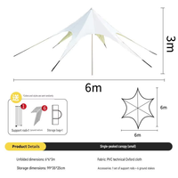 Toldo de camping Cloud Top Three Peaks Butterfly Canopy, grande, de doble pico, impermeable, con protección solar UPF50+, para acampar al aire libre.