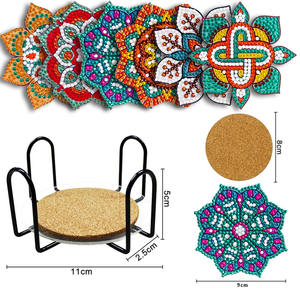 Diamante pintura arte DIY diamante sala de estar hogar paisaje diseño posavasos diamante pintura posavasos - Product Image 1