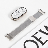 Strap Magnet Milanese Loop untuk Xiaomi Smart Band 11 10 9 8 NFC, Tali Mesh Stainless Steel Tipis, Grosir