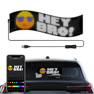 New Design Flexible Led Panel Advertising APP Control Car Rear Window Full Color Scrolling Ultra-thin Soft Led Display Screen