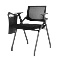Chaises de bureau ergonomiques modernes de haute qualité avec structure en métal, design pliable et table d'écriture
