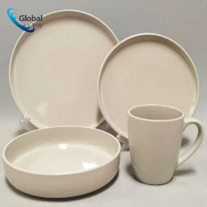 Service de table en céramique - Assiettes, bols et tasses en porcelaine élégante pour les repas, service de table complet pour les cadeaux de mariage et de pendaison de crémaillère - Product Image 3